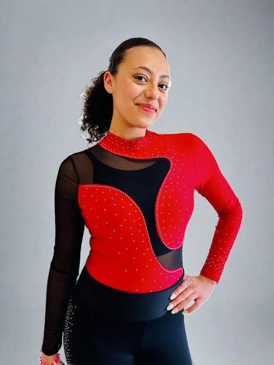 Brilliance & Melrose Color Blocking Swizzle Bodysuit