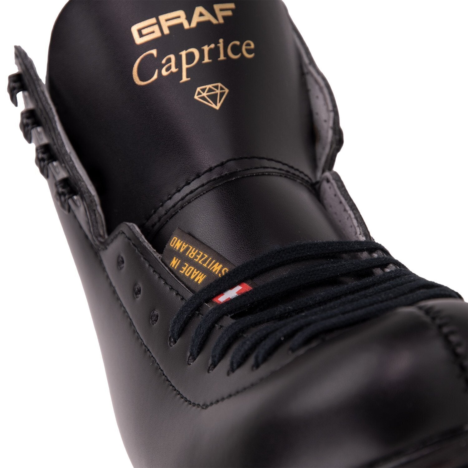 side angle graf figure skate black boot