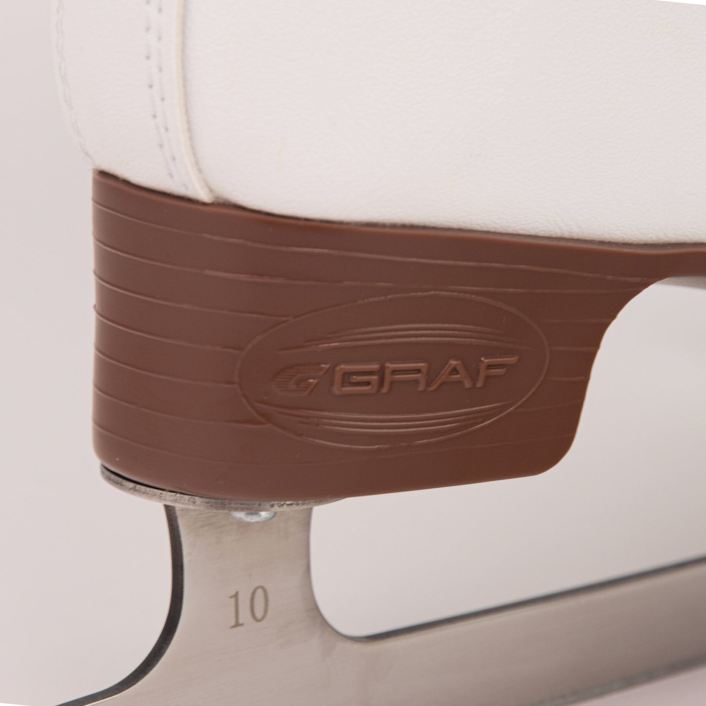 GRAF TANGO WHITE ICE SKATES WITH SHINY STAINLESS BLADES