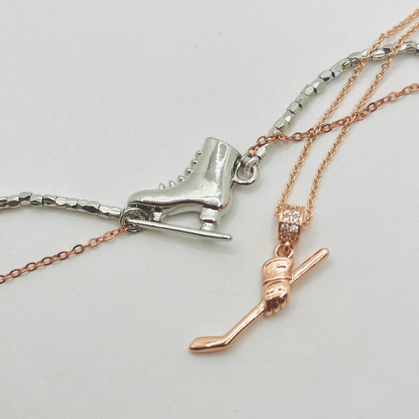 Silver & Copper Skating Bracelet