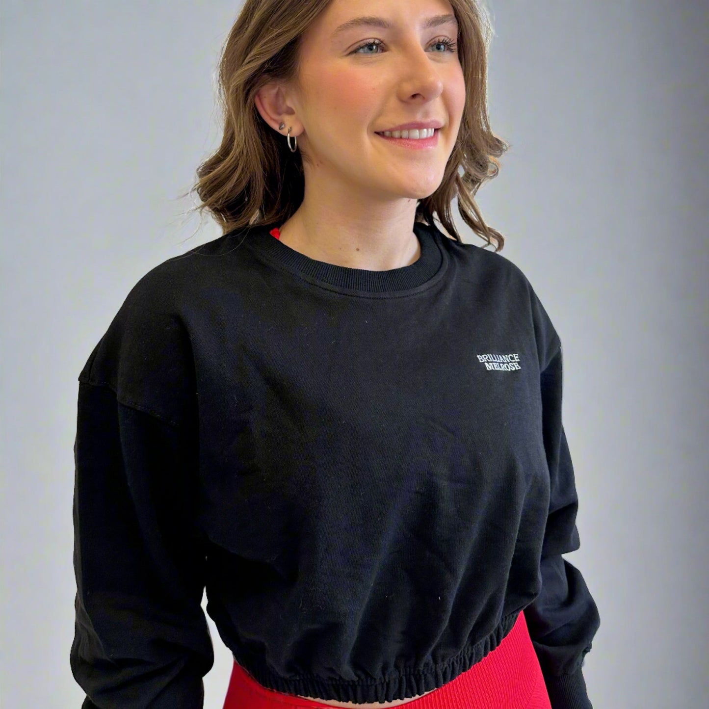 Brilliance & Melrose Cropped Ice Skating Sweatshirt