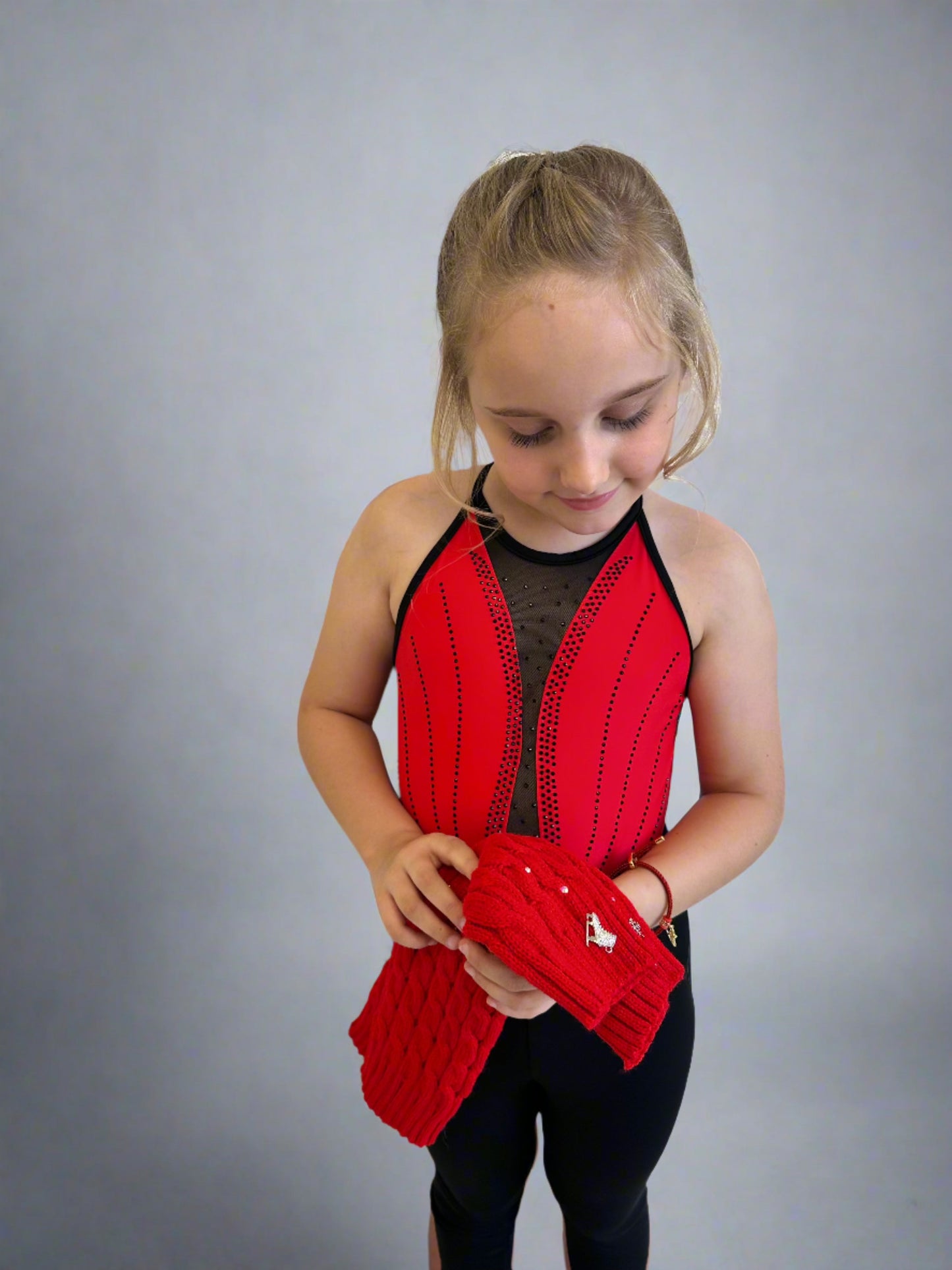 Brilliance & Melrose KID- High Neck Ice Skating Bodysuit