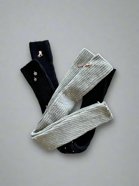 Brilliance & Melrose Long Warmers - Skate and Pearls