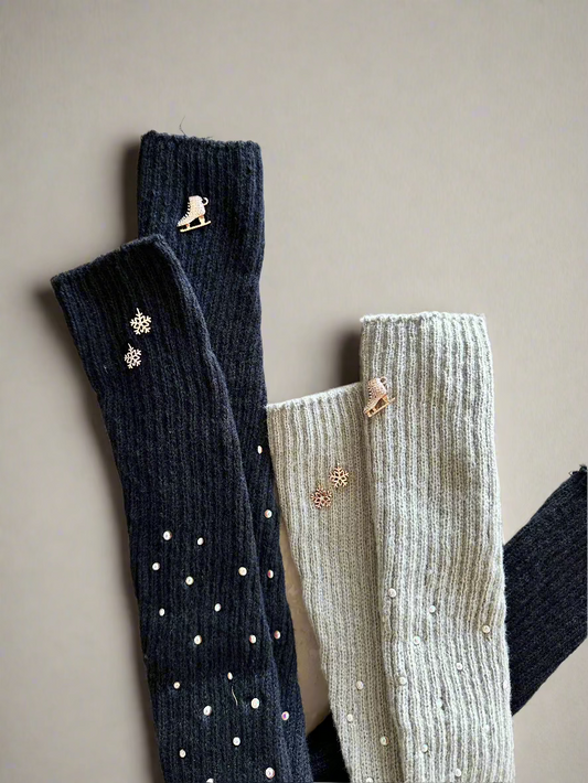 Brilliance & Melrose Long Warmers - Skate and Pearls