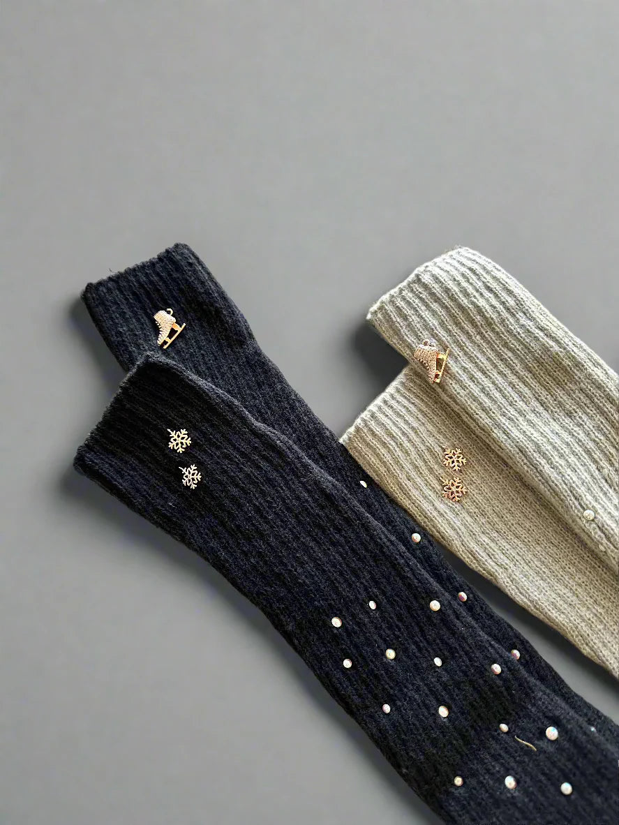 Brilliance & Melrose Long Warmers - Skate and Pearls