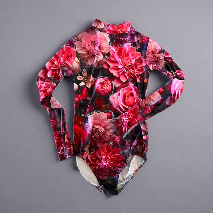 Brilliance & Melrose Red Romantic Long Sleeve Skate Shirt