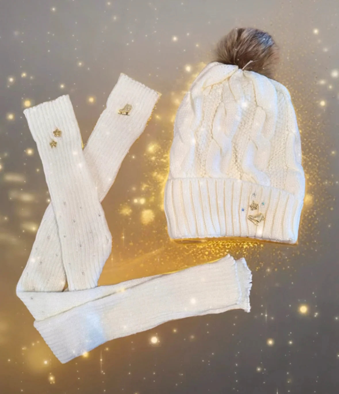 Brilliance & Melrose Long Warmers - Skate and Pearls