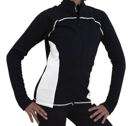 Chloe Noel JT92 Raglan Sleeves Fitted Figure Skating Jacket with Pockets & Thumb Holes