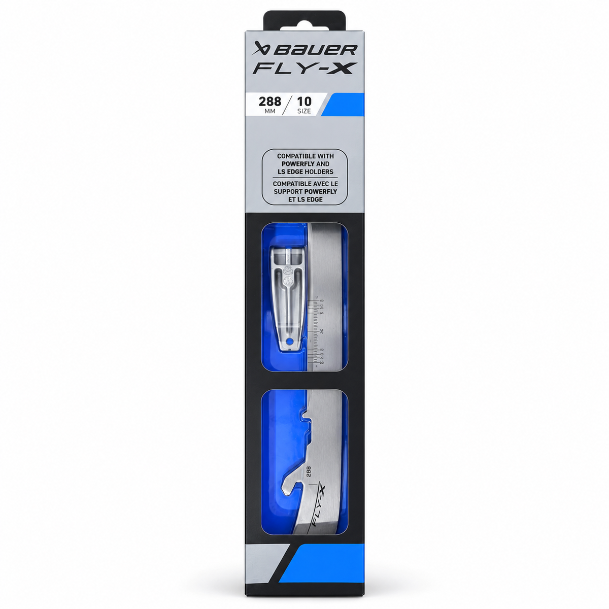 Bauer FLY-X runners, 288 mm size 10, packaged pair