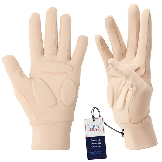 CRS Cross Figure Skating Padded Gloves - Tan