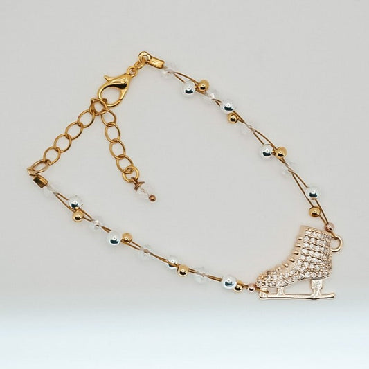 Gold Braided Skating Bracelet