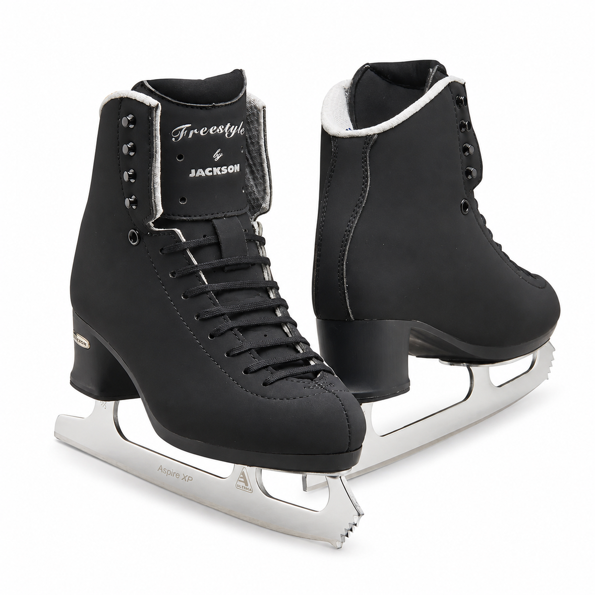 Jackson Freestyle black figure skates with Aspire XP blades