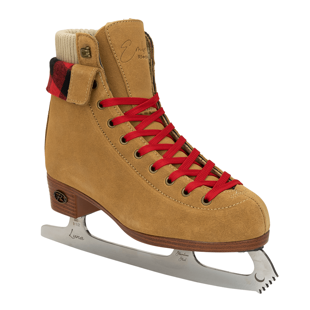 Riedell Ember Figure Skates in Cider Brown or Blush Pink