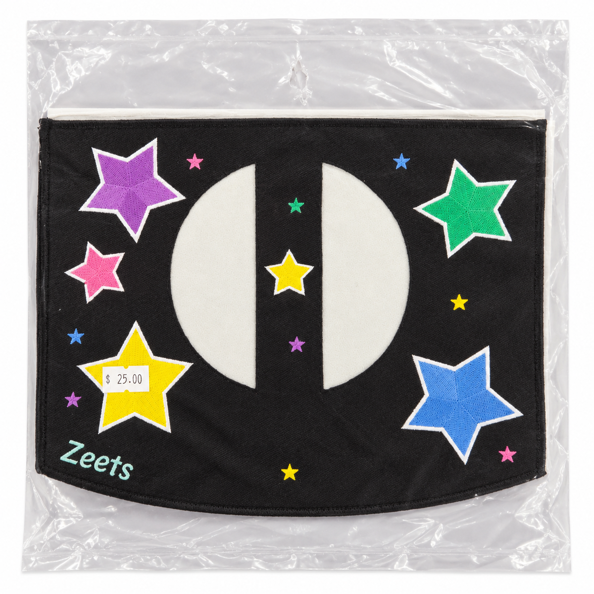 Zeets black ZÜCA seat cover with colorful stars