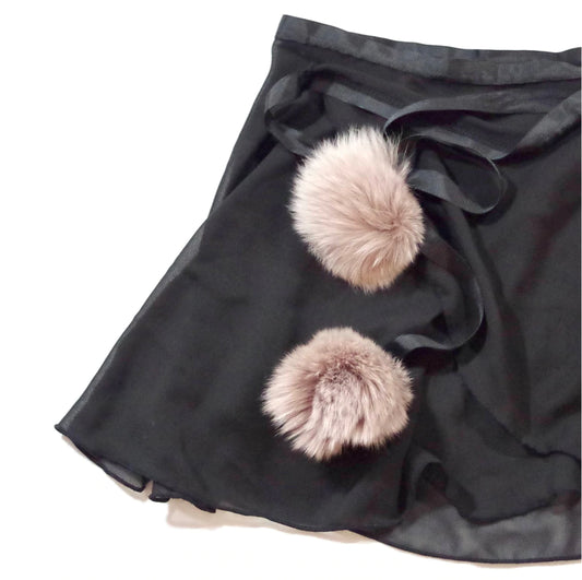 Brilliance & Melrose Fluffy Ice Skating Wrap Skirt
