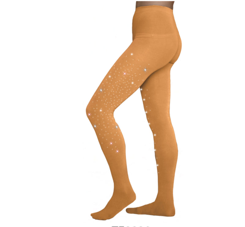 Chloe Noel Footed Tights TF8830 - Crystals on Both Thighs