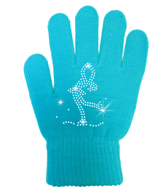 Chloe Noel Ice Skating Gloves - GV22/Mini Lay-Back Skater Crystals