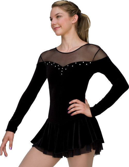 Chloe Noel Black DLV04 Ice Skating Dress