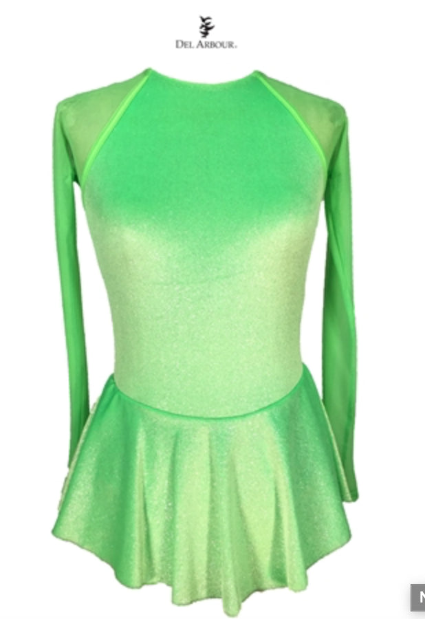 Del Arbour First Glide FG4 Dress - Lime Green Icesk8 | Figure Skating Store Del Arbour First Glide FG4 Dress - Lime Green Icesk8 | Figure Skating Store