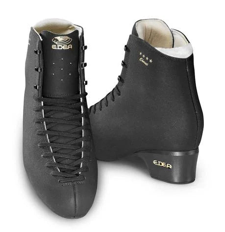 Edea Black Chorus Ice Figure Skate Boots for Mens and Boys