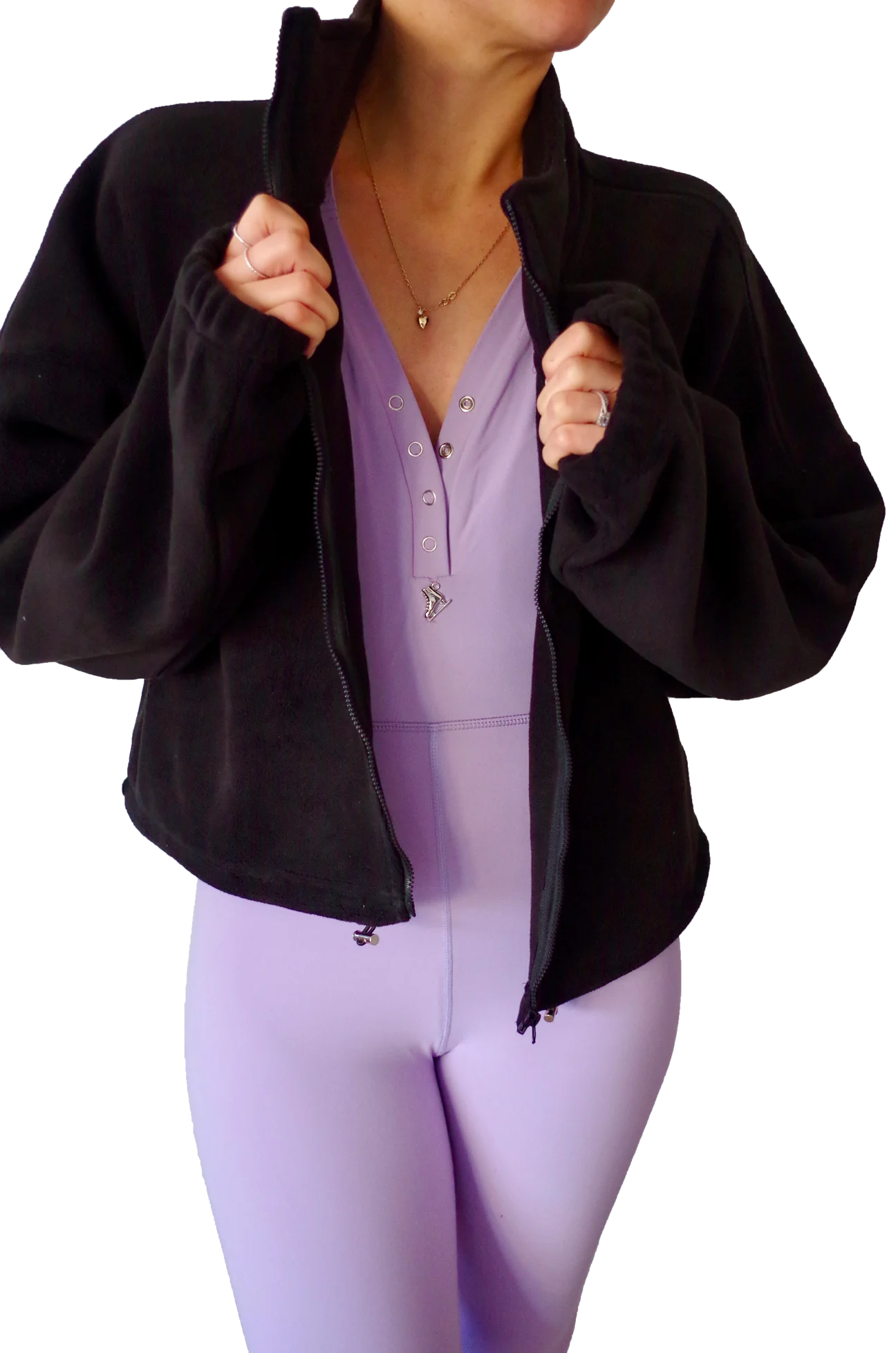 Fleece Oversized Skating Jacket by Brilliance & Melrose