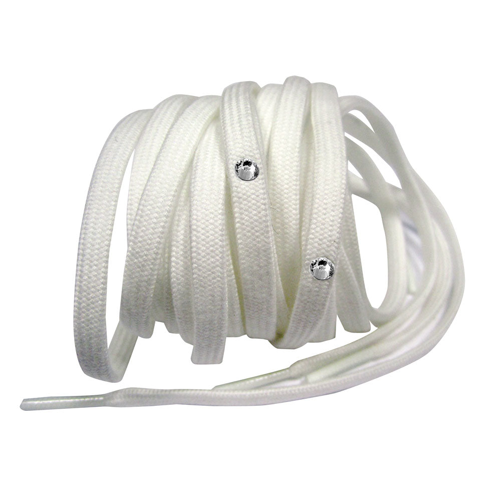 Edea Skating Laces with Swarovski Crystal *WHITE*