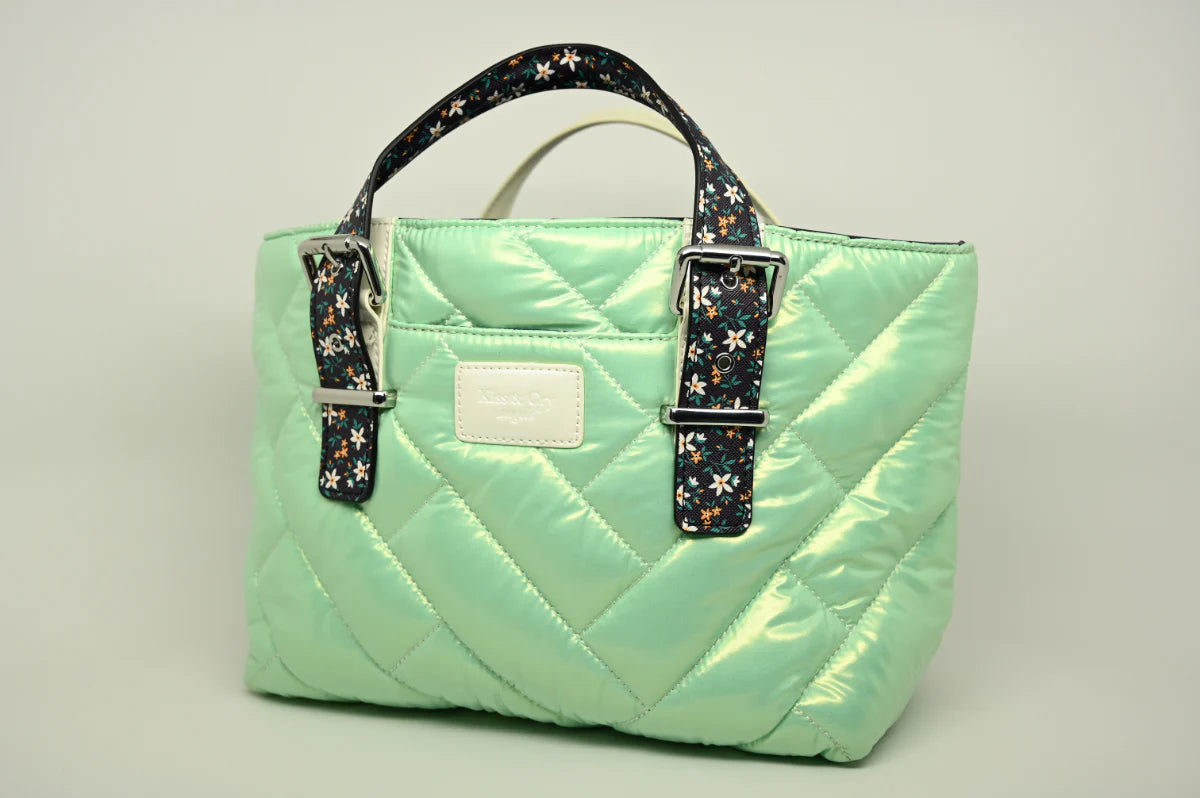 Mint Pearly Kiss And Cry Angels Tote Bag