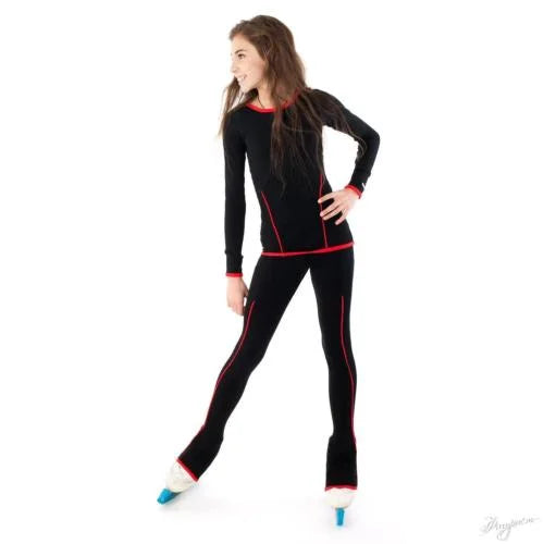 Mondor 4828 Black With Red Accent Long Sleeve Shirt