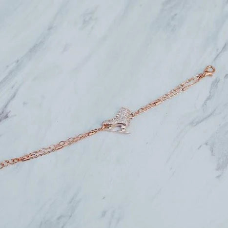 Brilliance and Melrose Golden Skating Love Bracelet