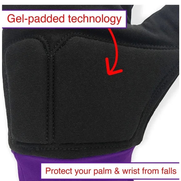 Purple ColorFlow Water-resistant Gloves With Touchscreen Fingertips