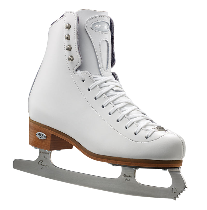 Riedell 23 Stride White Girls Figure Ice Skates with Capri Blades