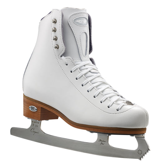 Riedell 23 Stride White Girls Figure Ice Skates with Capri Blades