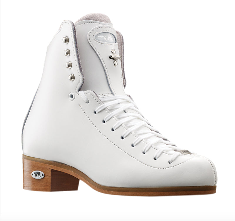 riedell+white+figure+skate+boot+brown+leather+soles