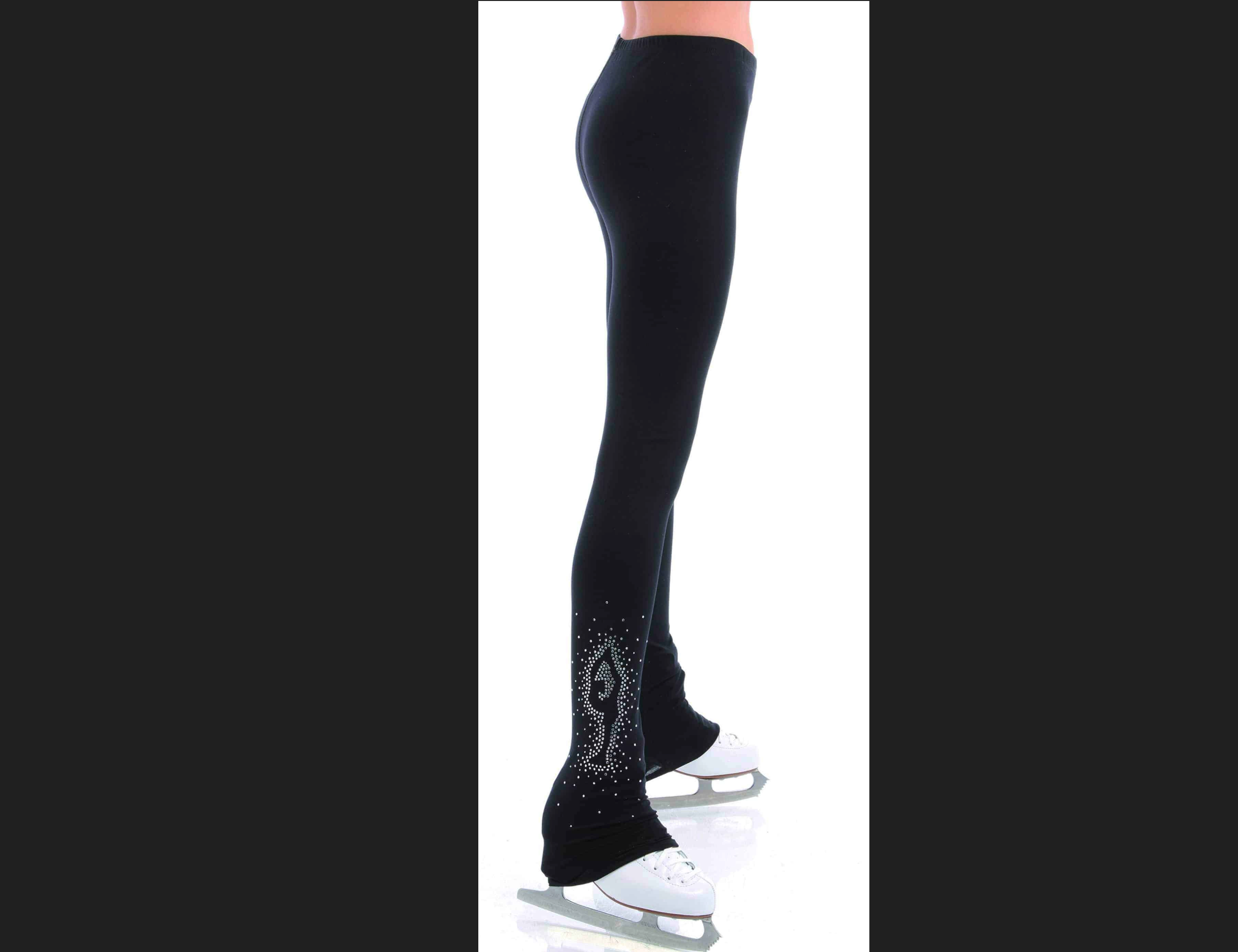 Ice skating shop leggings with rhinestones