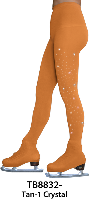 Chloe Noel Crystal Over the Boot Ice Skating Tights TB8832