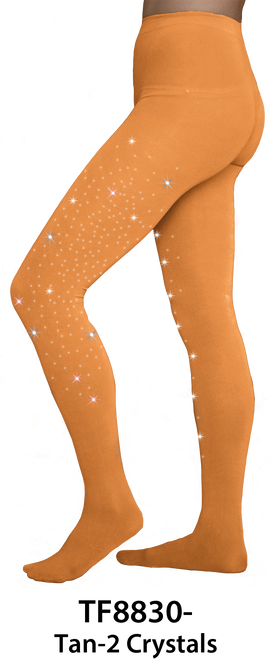 Chloe Noel Footed Tights TF8830 - Crystals on Both Thighs
