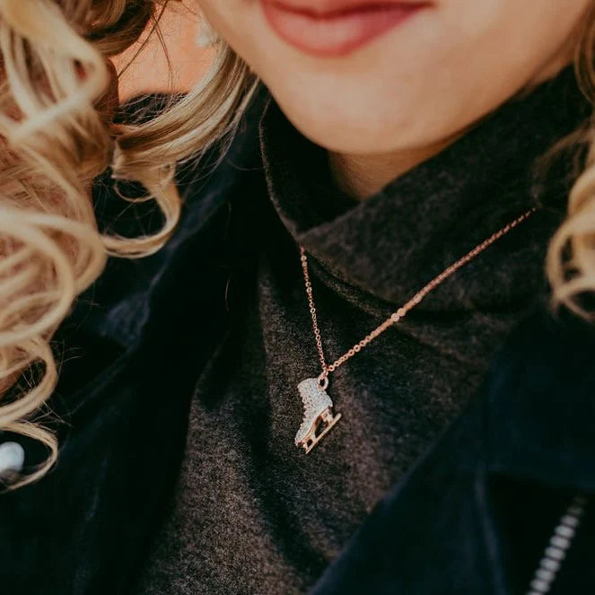 Brilliance and Melrose golden skating love necklace