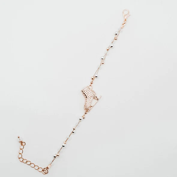 Brilliance & Melrose Gold Braided skating bracelet