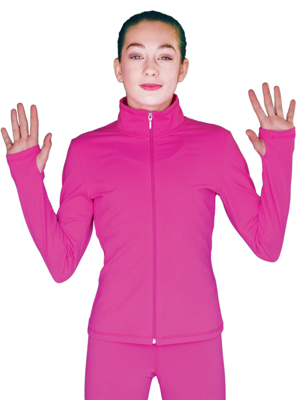 Chloe Noel JS735 Solid Color Elite Figure Skating Jacket w/ Thumb Holes