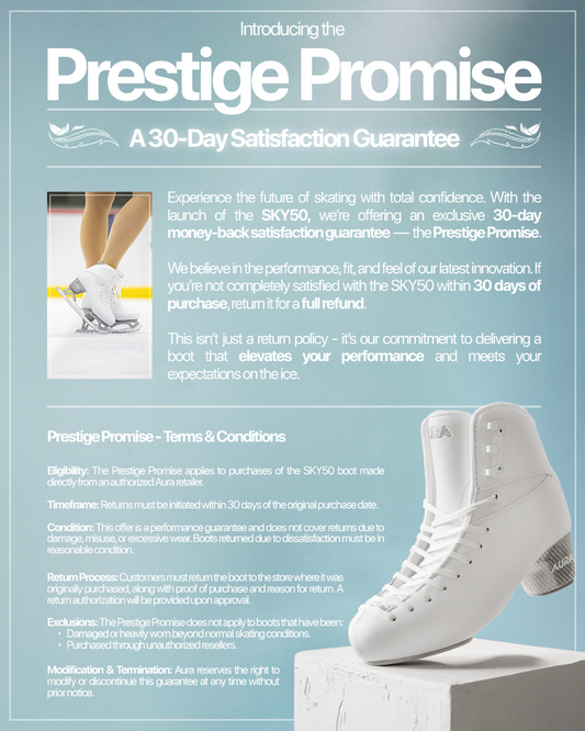 Aura Sky 50 White Figure Skating Carbon Fiber Ice Skates