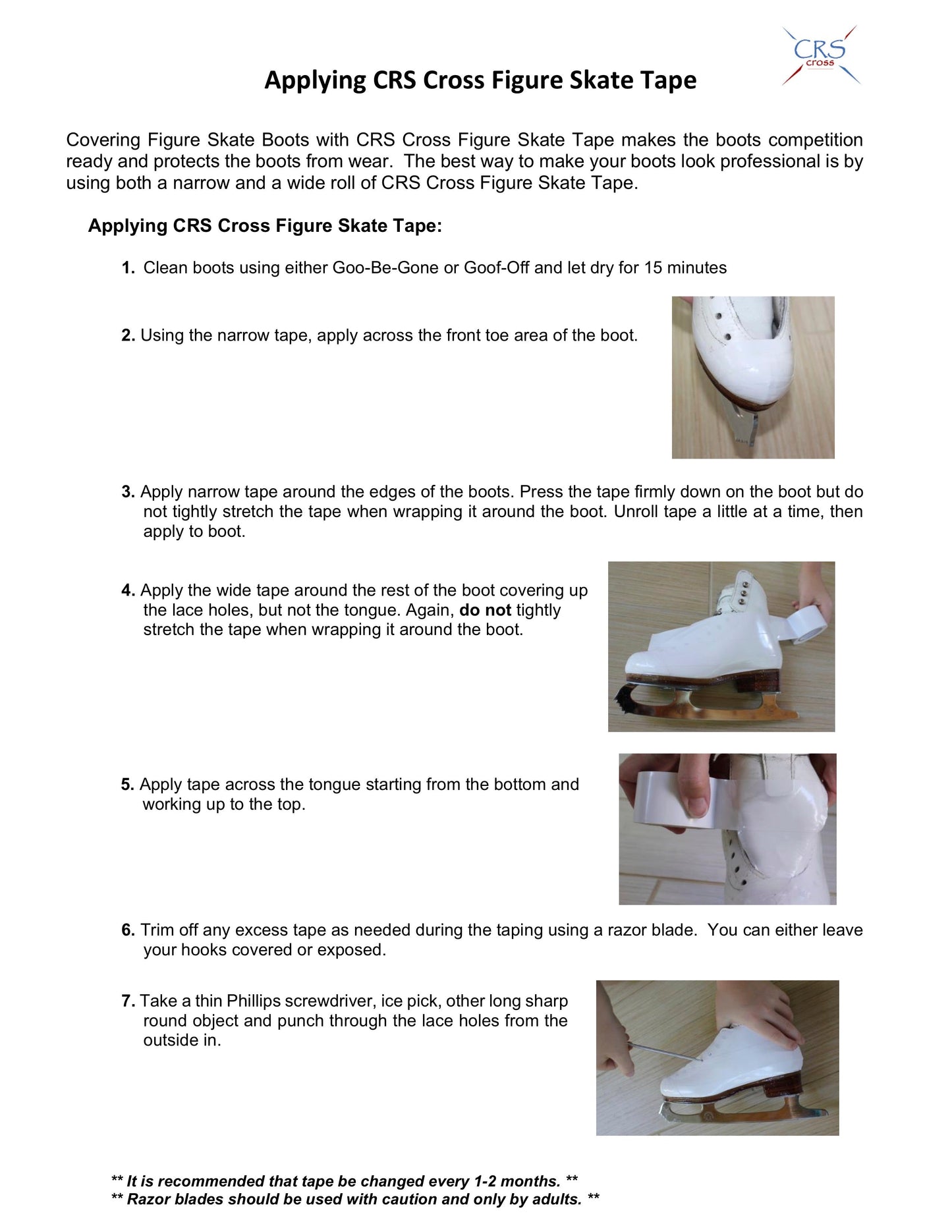 CRS Cross Figure Skate Tape