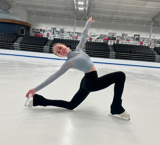 Brilliance & Melrose Mesh Ice Skating Crop Top