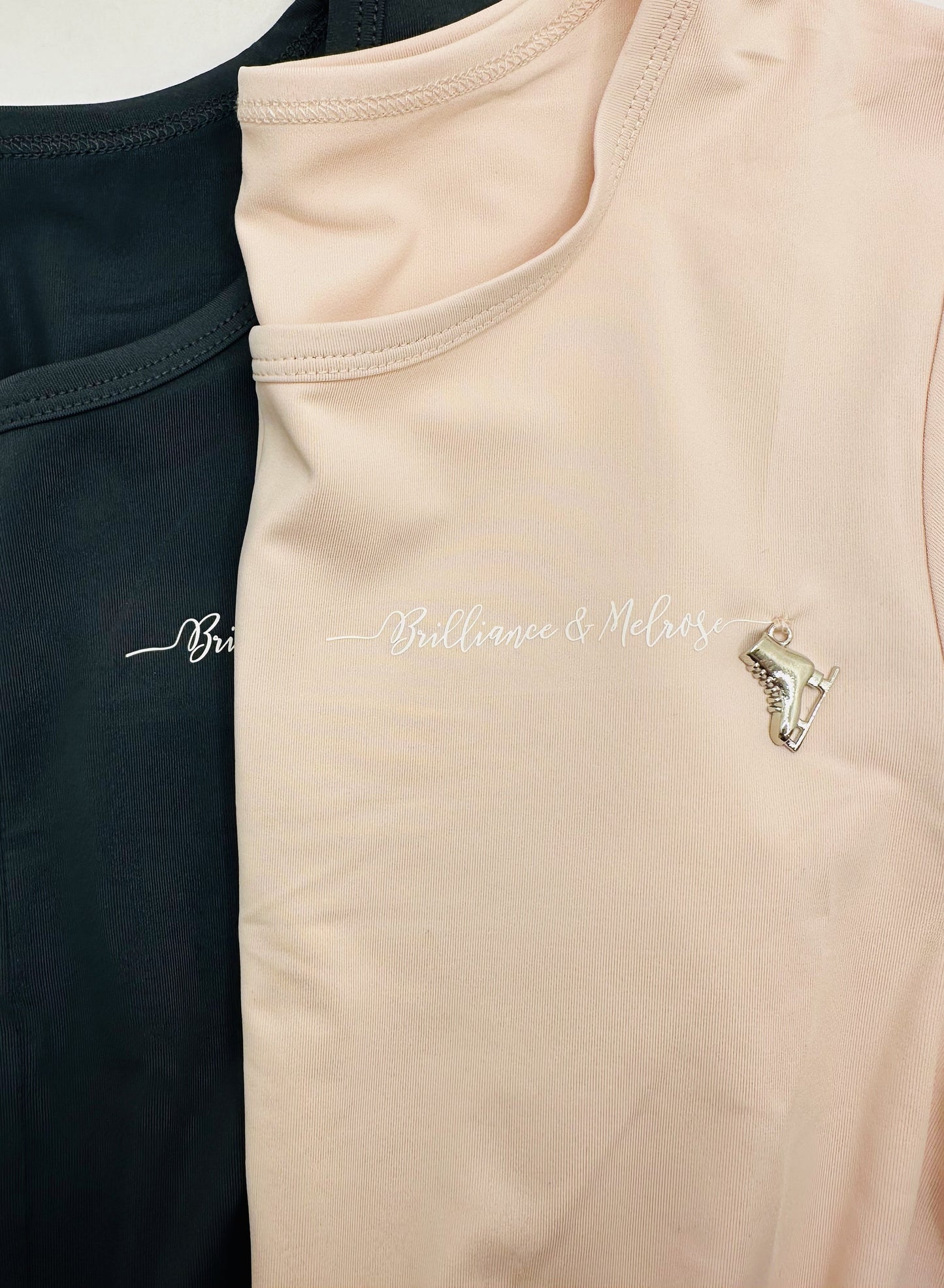Brilliance & Melrose Front Twist Skating Crop Top