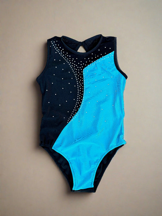 Brilliance & Melrose KID-  Asymetric Ice Skating Bodysuit