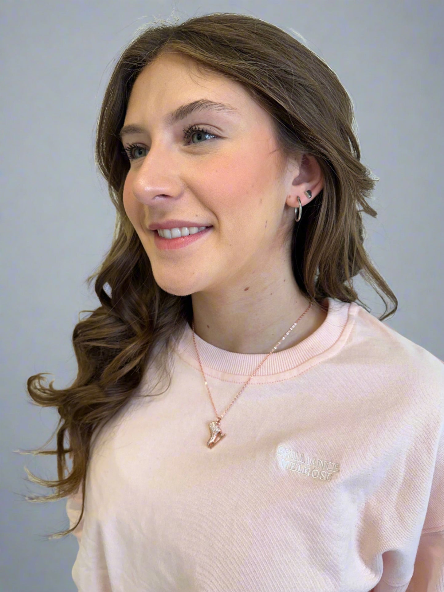 Brilliance & Melrose Cropped Ice Skating Sweatshirt