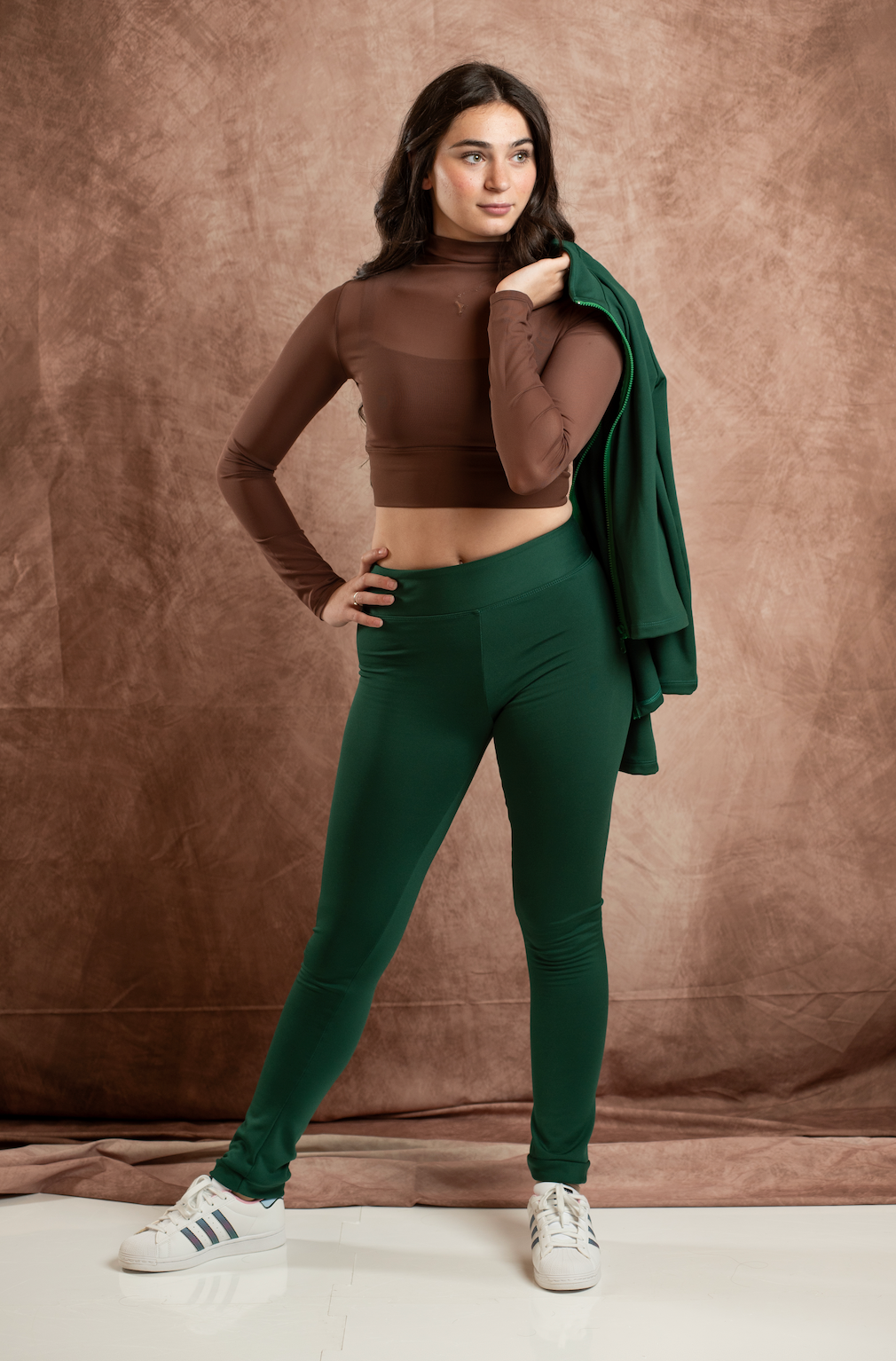 Brilliance & Melrose Mesh Ice Skating Crop Top