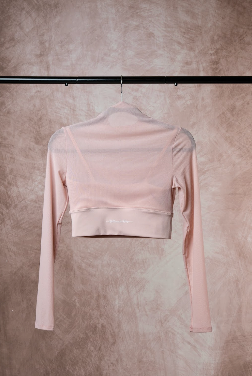 Brilliance & Melrose Mesh Ice Skating Crop Top