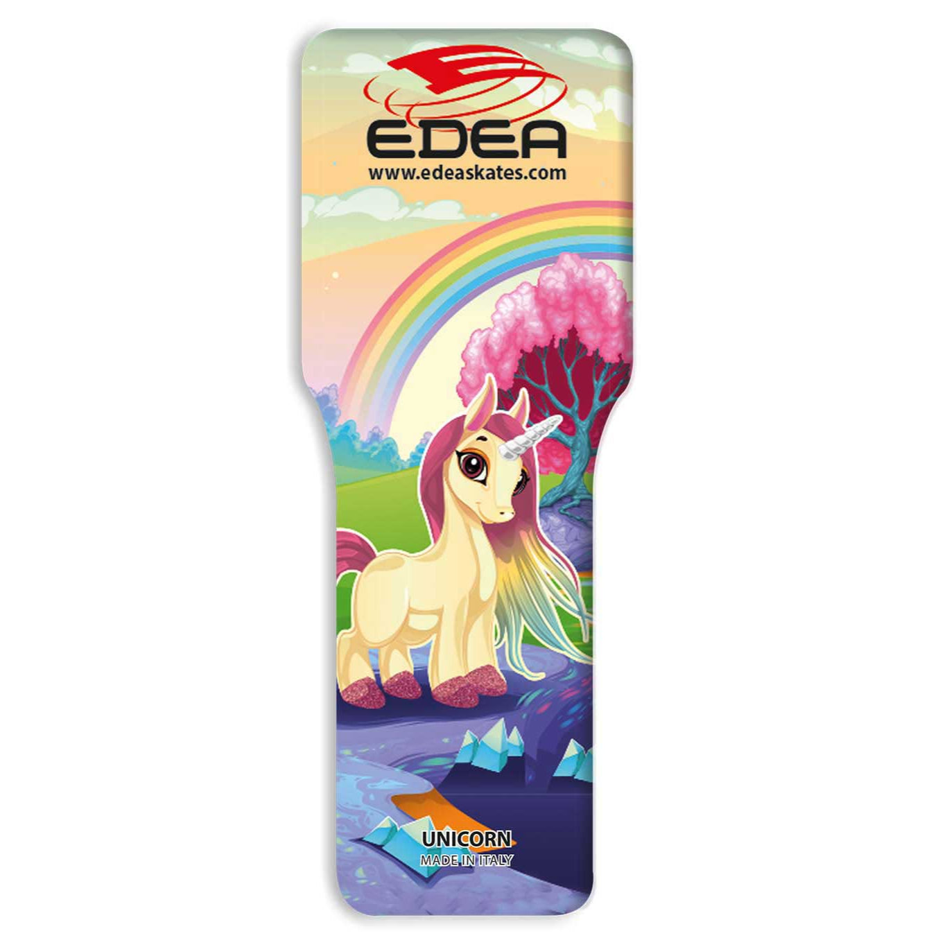 unicorn figure skate spinner by edea on a white background