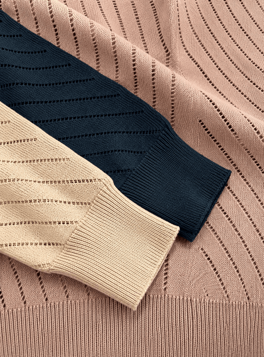 Golden Edge Charm Sweater