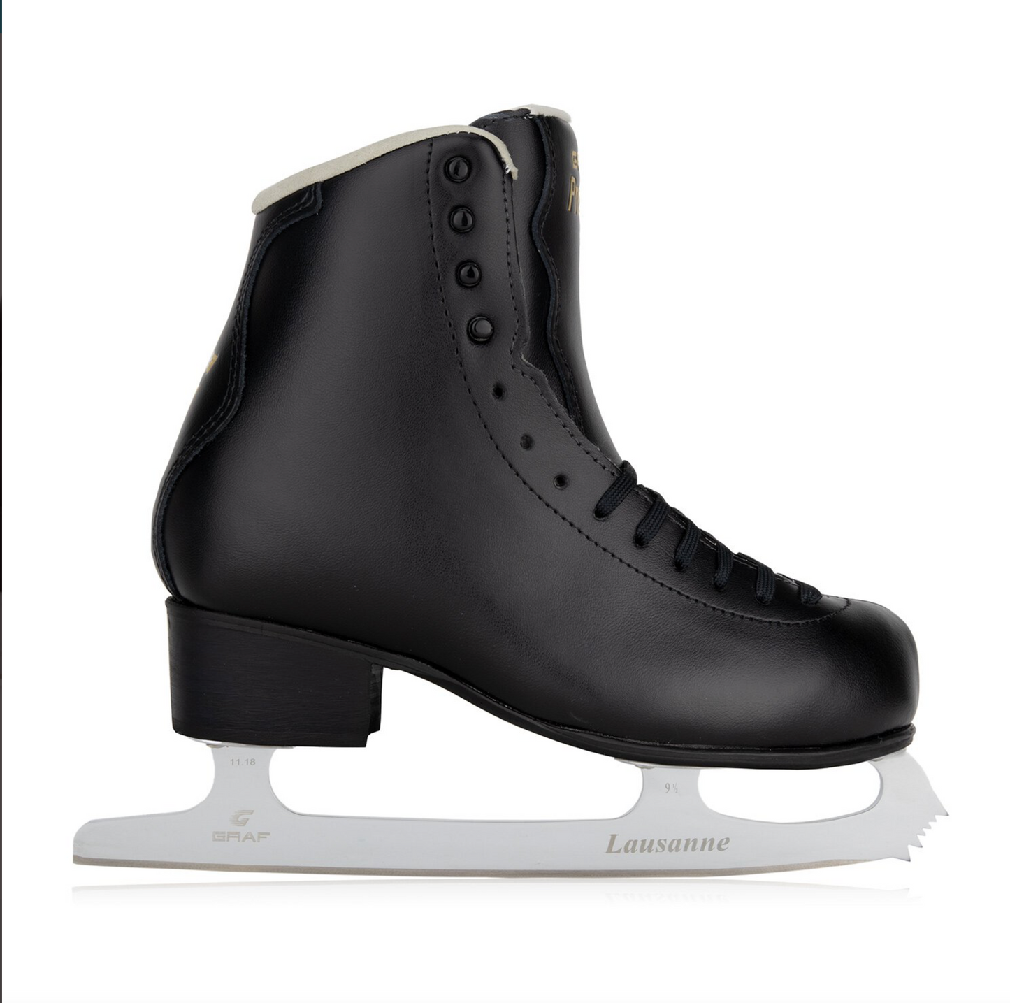 Graf Prestige Black Ice Figure Skate Boots With Lausanne Blades